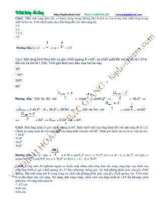 Tài liệu luyện thi THPT Quốc gia môn Vật lý - Chương 6 - Vũ Đình Hoàng